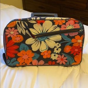 Vintage floral suitcase